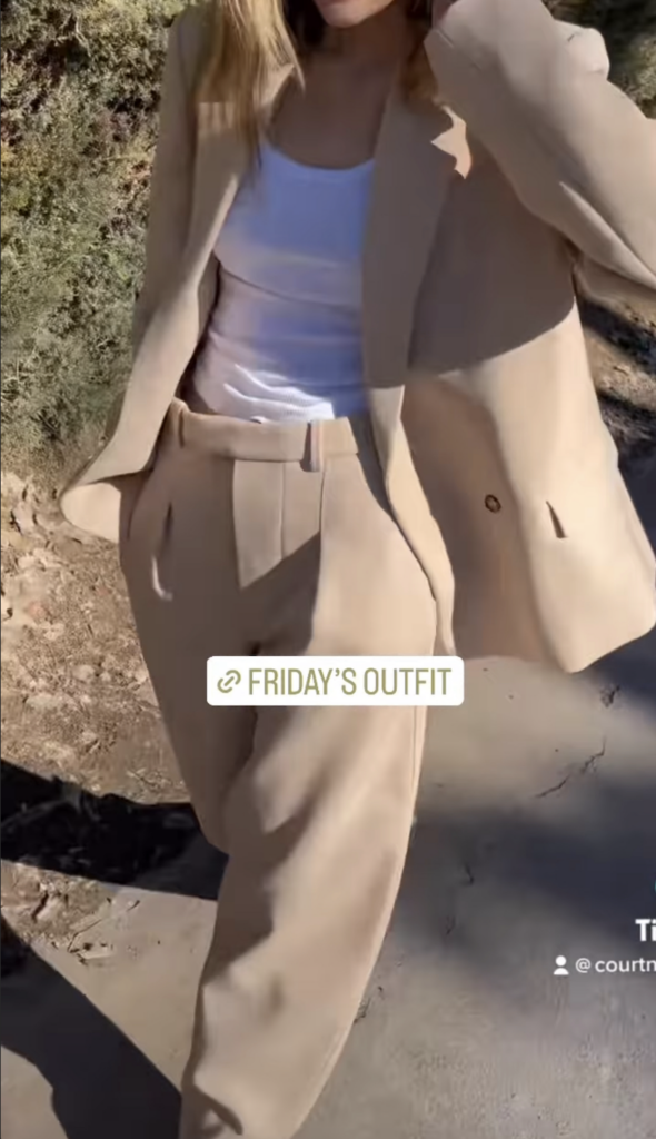 from friday's outfit, oversized blazer from wardrobe NYC in cream.