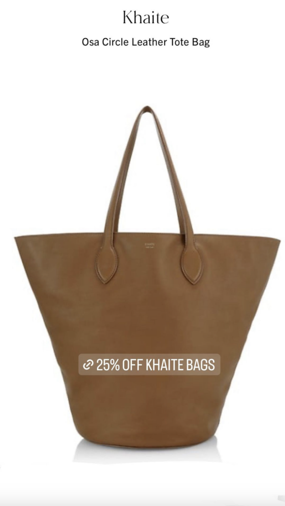 Leather, designer, Khaite tote bag