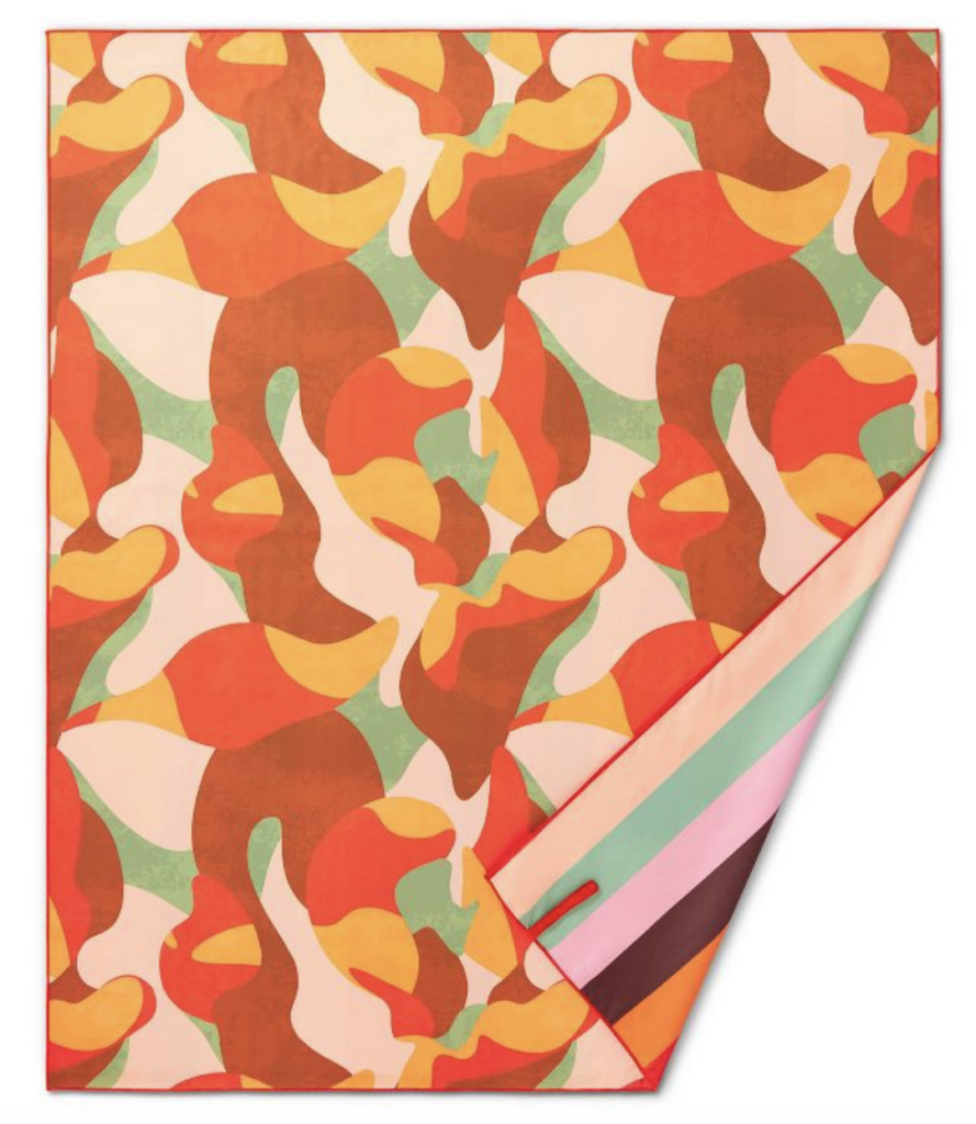 Oversized Mixed Paint/Vertical Stripe Print Microfiber Beach Towel - Fe Noel x Target