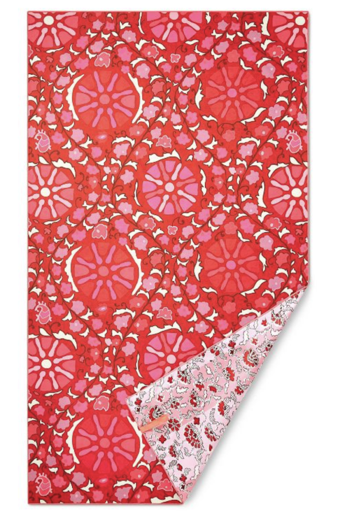 RHODE x Target red floral beach towel