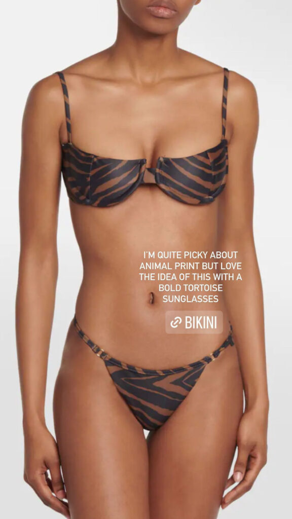 Zebra-print bikini top