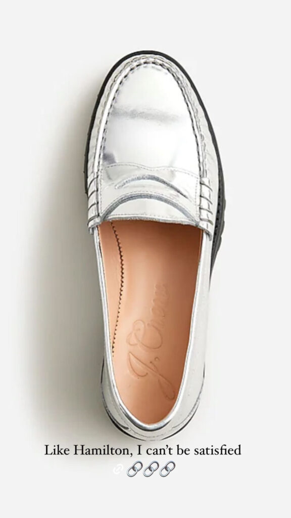 silver j crew loafers fall shoes